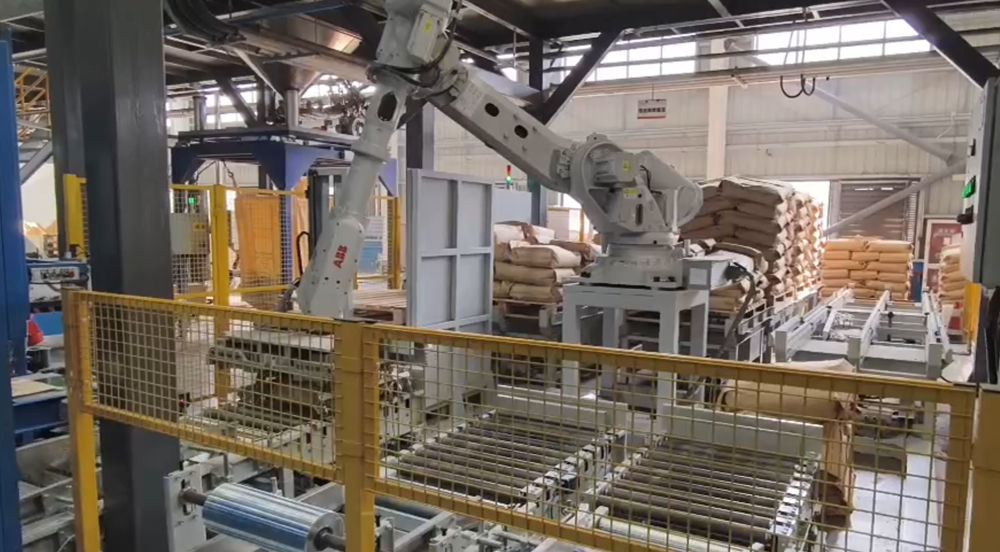 Particle package automatic palletizing